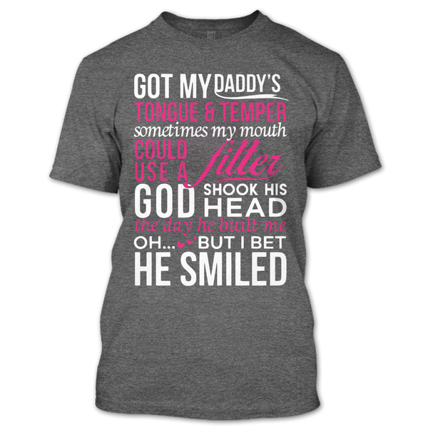 A black t-shirt with the shopify logo