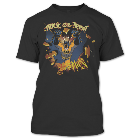 A black t-shirt with the shopify logo