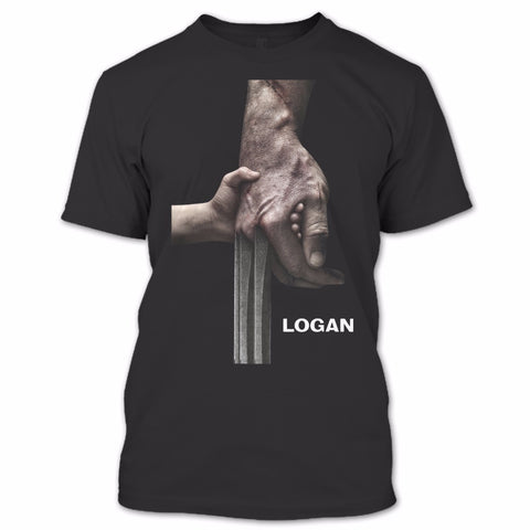 A black t-shirt with the shopify logo