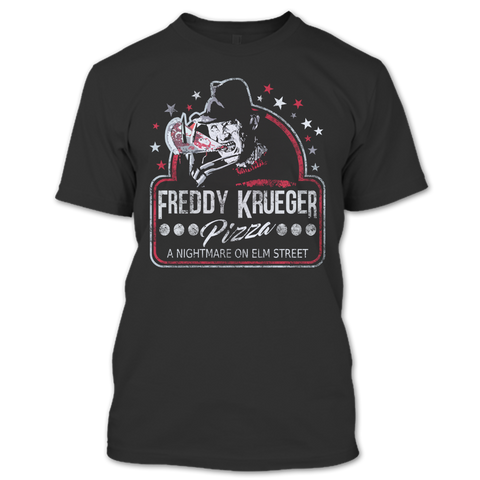 A black t-shirt with the shopify logo