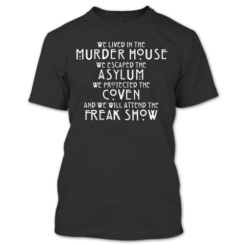 A black t-shirt with the shopify logo