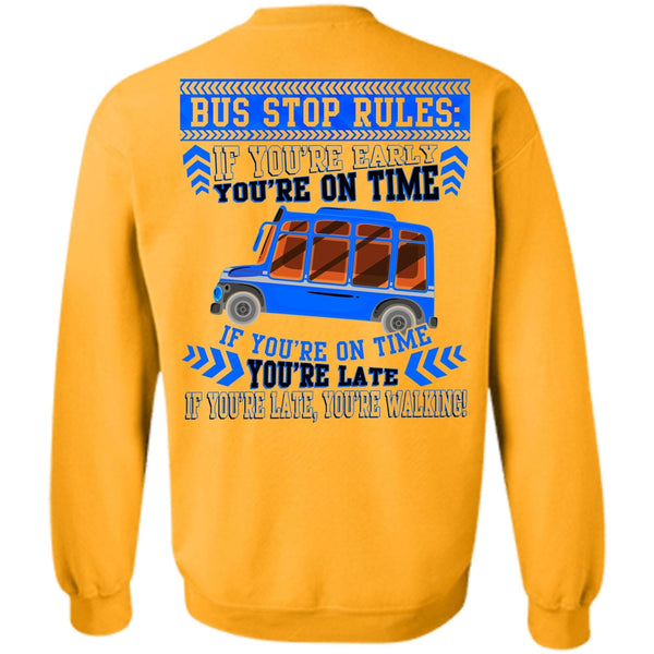 I Love Bus T Shirt, Bus Stop Rules Sweatshirt
