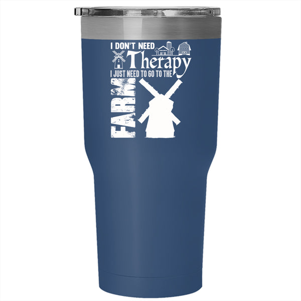I Just Need To Go To The Farm Tumbler 30 oz Stainless Steel, Cool Farmer Travel Mug