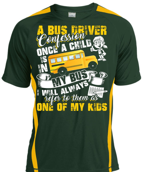 A Bus Driver Confession Once A Child T Shirt, I Love Bus T Shirt, Cool Shirt
