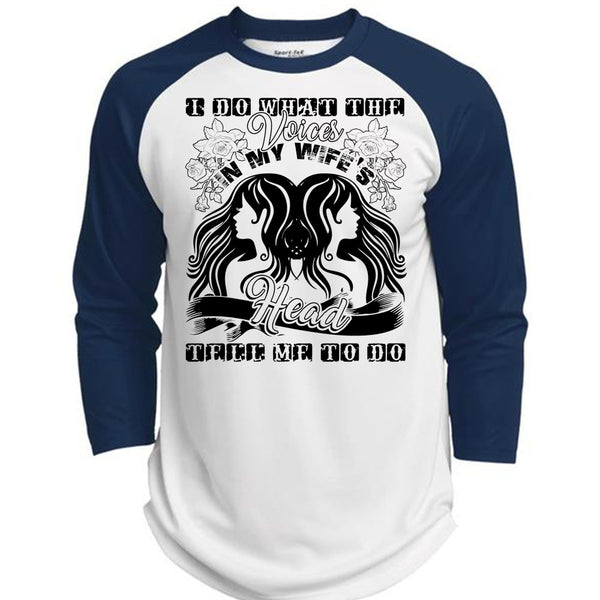 I Do What The Voices In My Wife's T Shirt, Being A Husband T Shirt, Awesome T-Shirts  (Polyester Game Baseball Jersey)