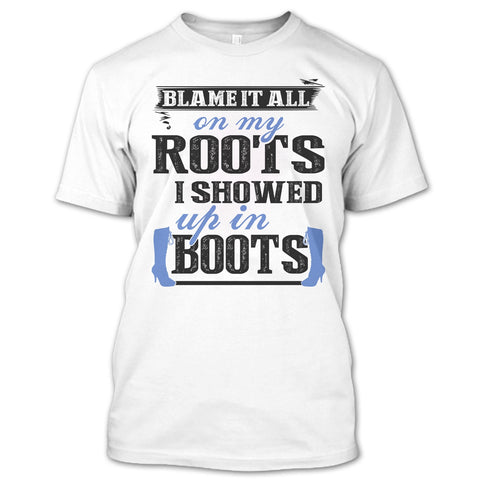 A black t-shirt with the shopify logo