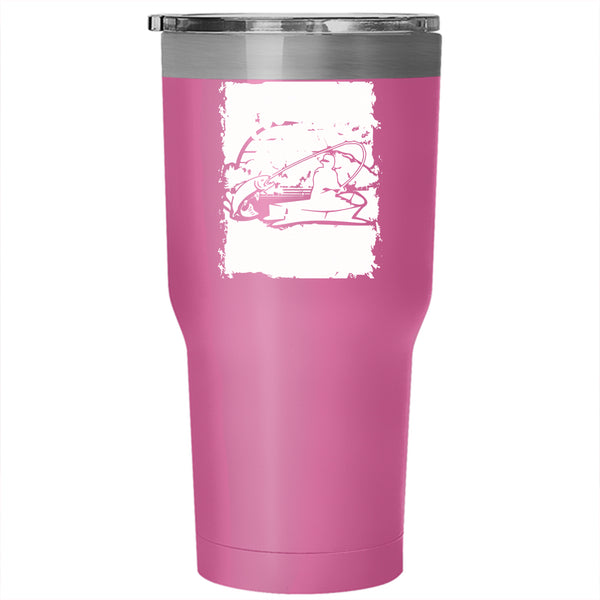 Fishing Tumbler 30 oz Stainless Steel, Cool Gift For Fisherman Travel Mug