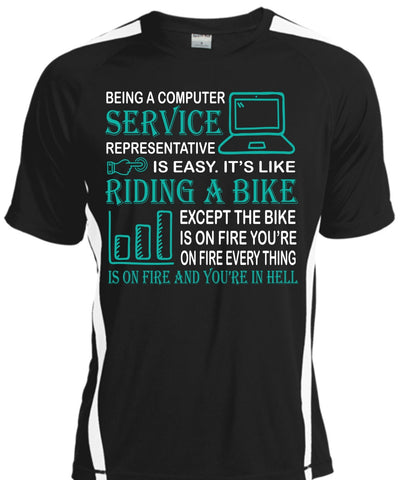 A black t-shirt with the shopify logo