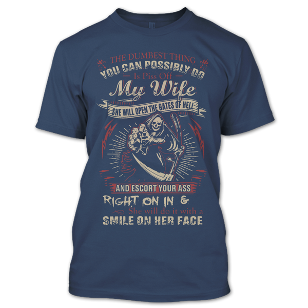 A black t-shirt with the shopify logo