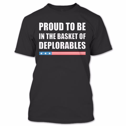 A black t-shirt with the shopify logo