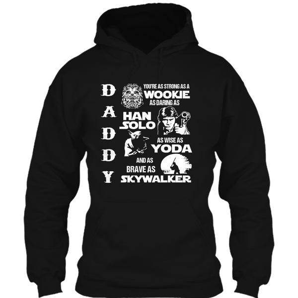 A black t-shirt with the shopify logo