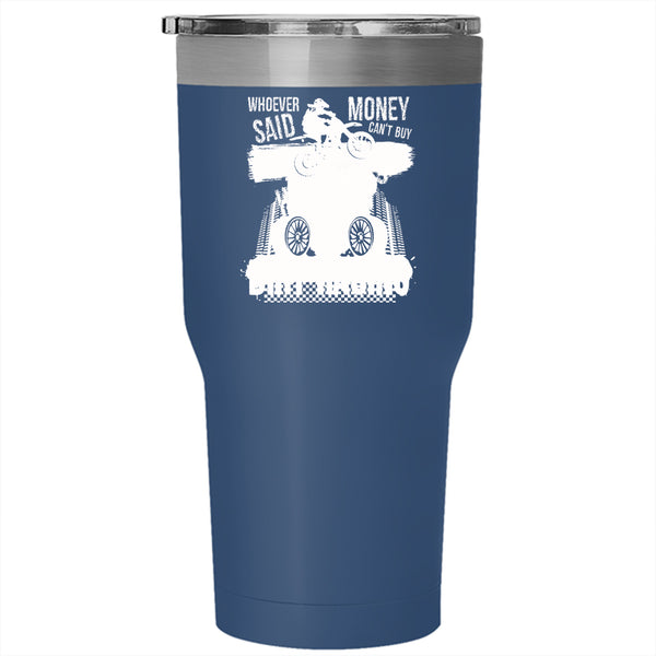 Dirt Racing Make Me Happy Tumbler 30 oz Stainless Steel, Cool Racing Travel Mug