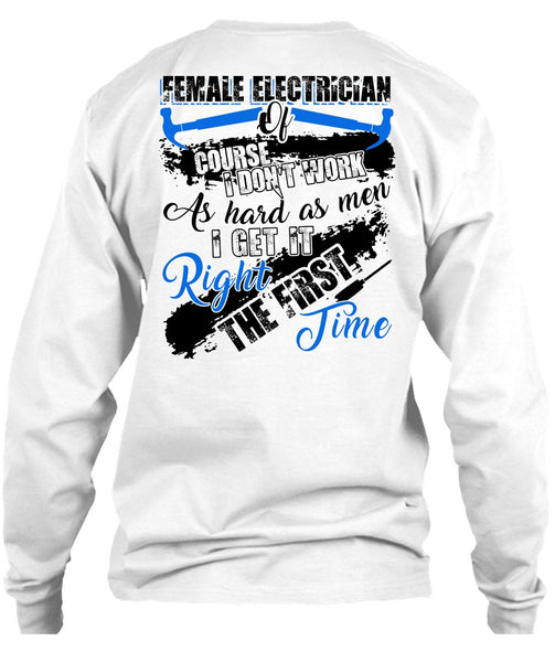 Female Electrician Of Course T Shirt, I Love Electrician T Shirt