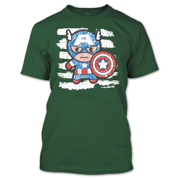 A black t-shirt with the shopify logo