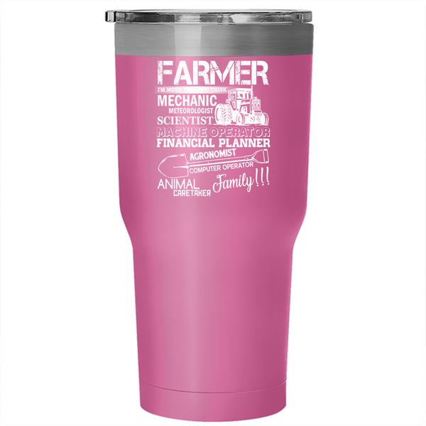 Farmer Tumbler 30 oz Stainless Steel, Best Gift For Famers Travel Mug