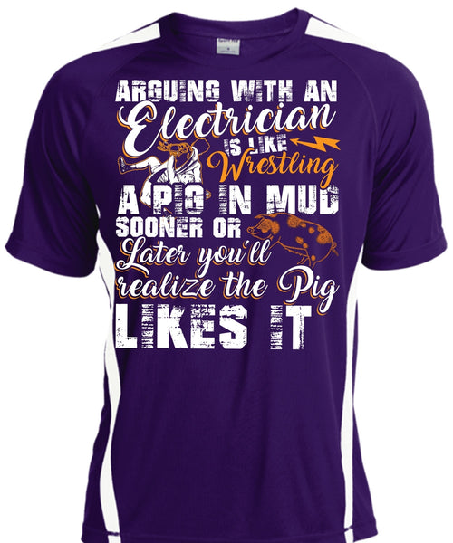 Arguing With An Electrician T Shirt, Being An Electrician T Shirt, Cool Shirt
