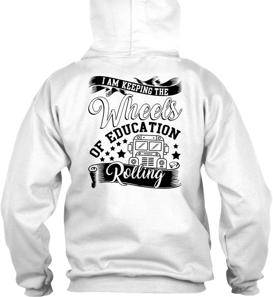 Wheels Of Education Rolling T Shirt, I Love Bus T Shirt