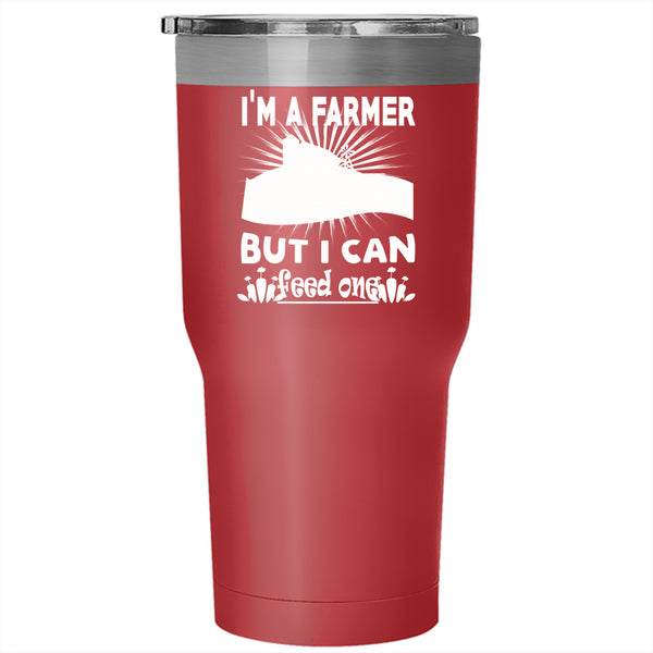 I'm A Farmer Tumbler 30 oz Stainless Steel, I Love Farming Travel Mug