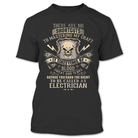 A black t-shirt with the shopify logo