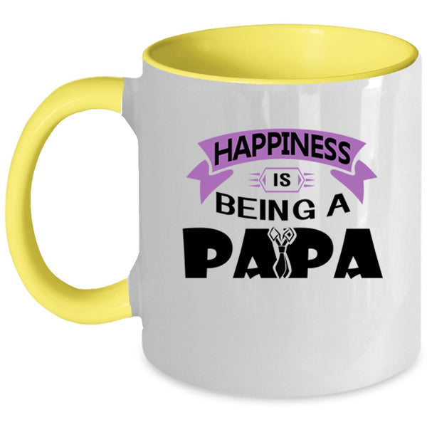Being A Papa Coffee Mug, Happiness Is Being A Papa Accent Mug
