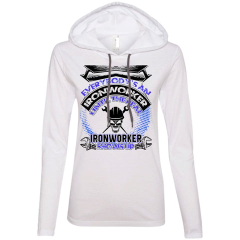 A black t-shirt with the shopify logo