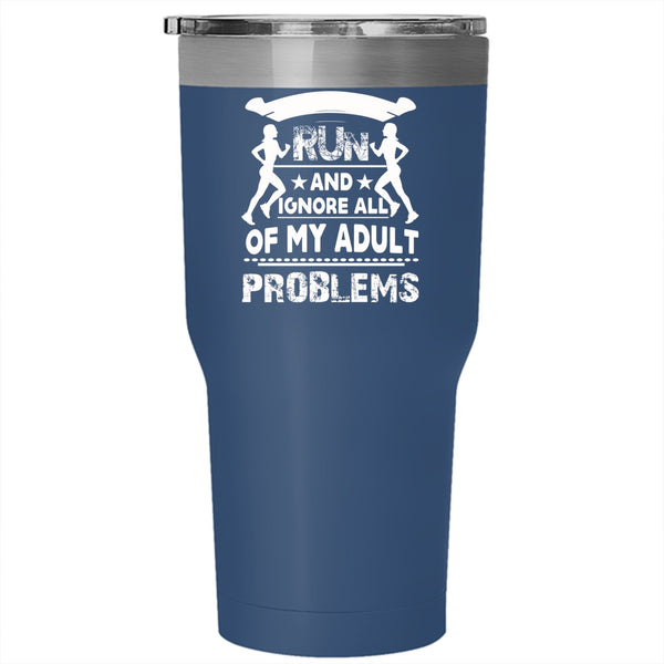 I Just Want To Run Tumbler 30 oz Stainless Steel, I Love Running Travel Mug