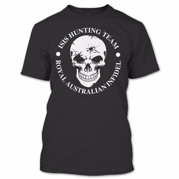 A black t-shirt with the shopify logo
