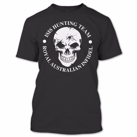 A black t-shirt with the shopify logo