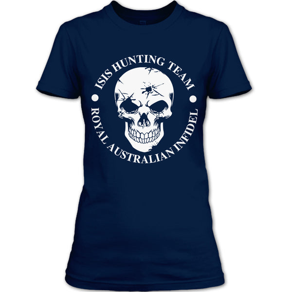 A black t-shirt with the shopify logo