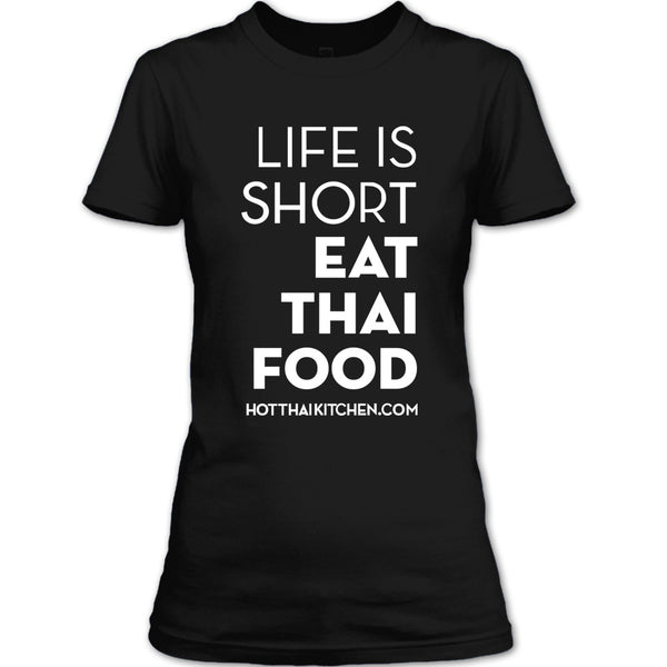 A black t-shirt with the shopify logo