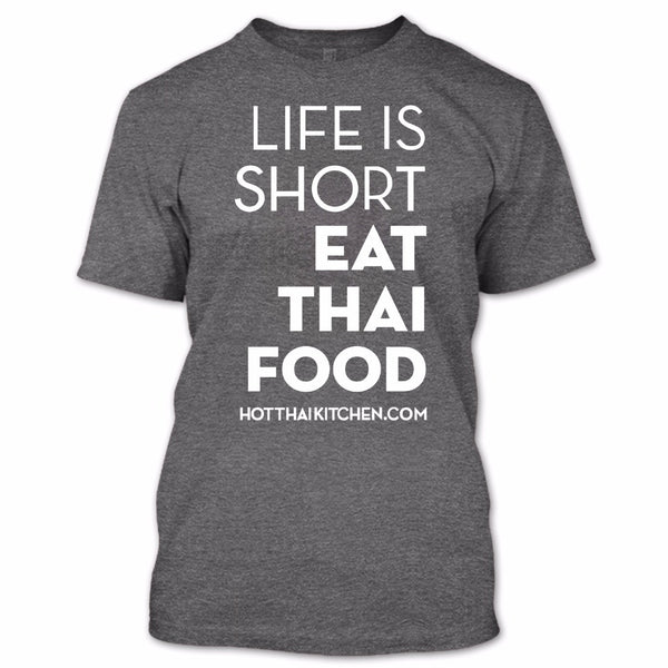 A black t-shirt with the shopify logo