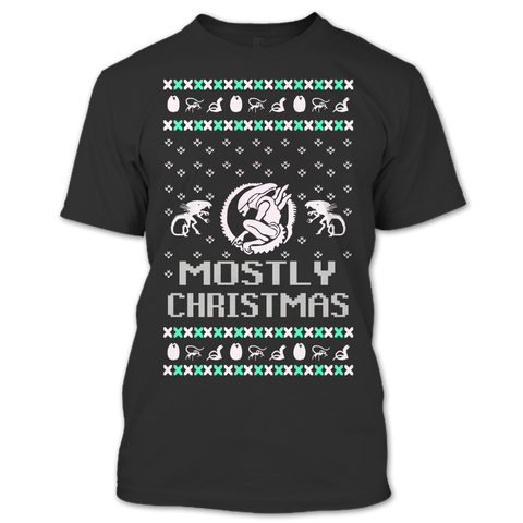 A black t-shirt with the shopify logo