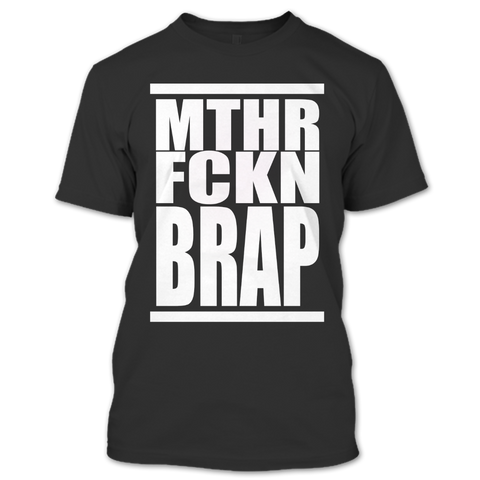 A black t-shirt with the shopify logo