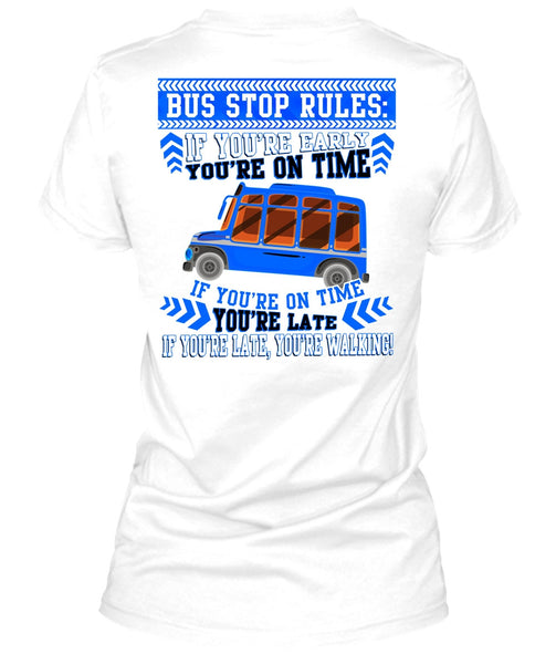Bus Stop Rules T Shirt, I Love Bus T Shirt