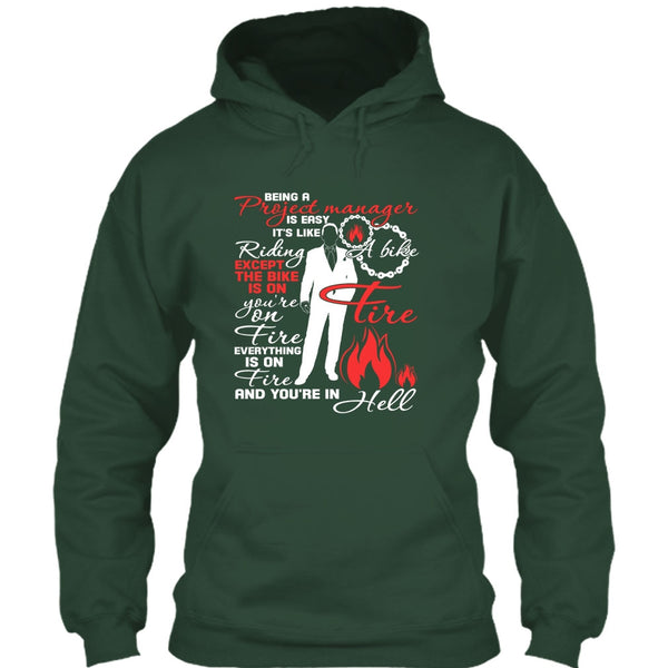 Being A Project Manager T Shirt, It's Easy It's Like Riding A Bike T Shirt