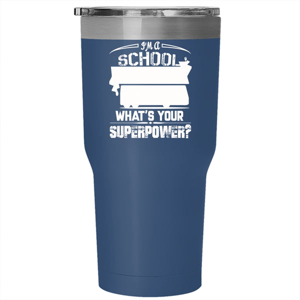 I'm A School Bus Aide Tumbler 30 oz Stainless Steel, Cute Gift For Bus Aide Travel Mug