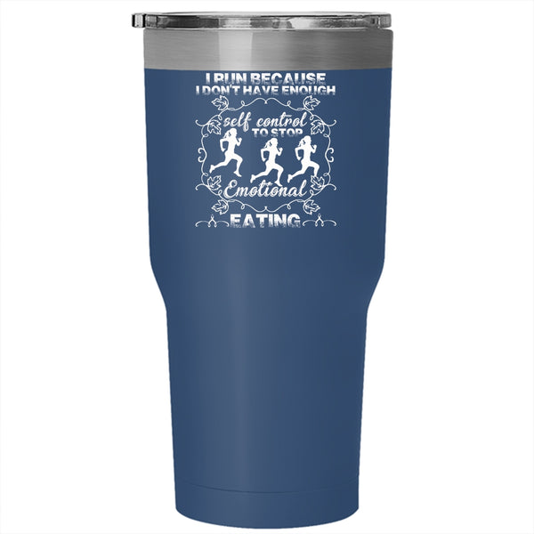 I Run Tumbler 30 oz Stainless Steel, Awesome Gift For Runners Travel Mug