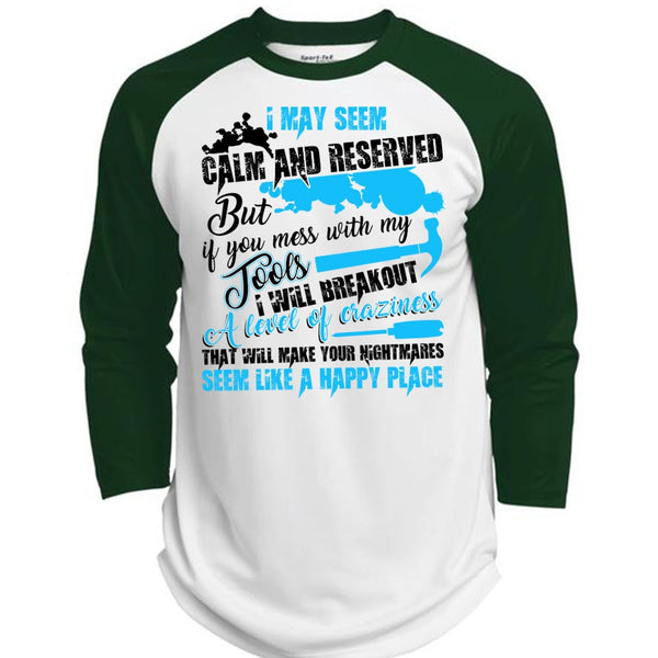 You Mess With My Tools T Shirt, I Love Electrician T Shirt, Awesome T-Shirts  (Polyester Game Baseball Jersey)