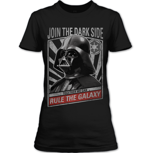 A black t-shirt with the shopify logo