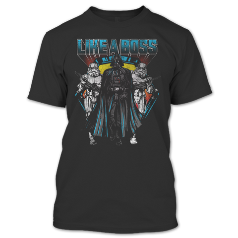 A black t-shirt with the shopify logo