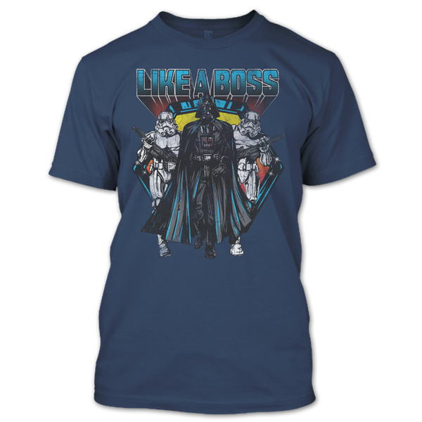 A black t-shirt with the shopify logo