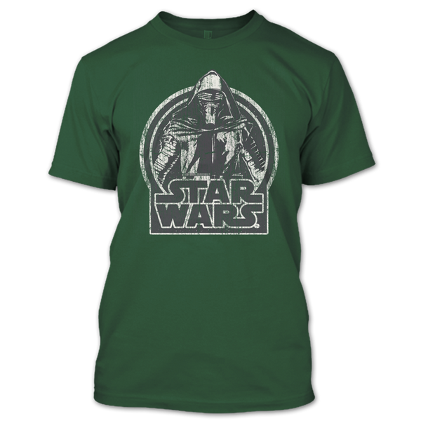 A black t-shirt with the shopify logo