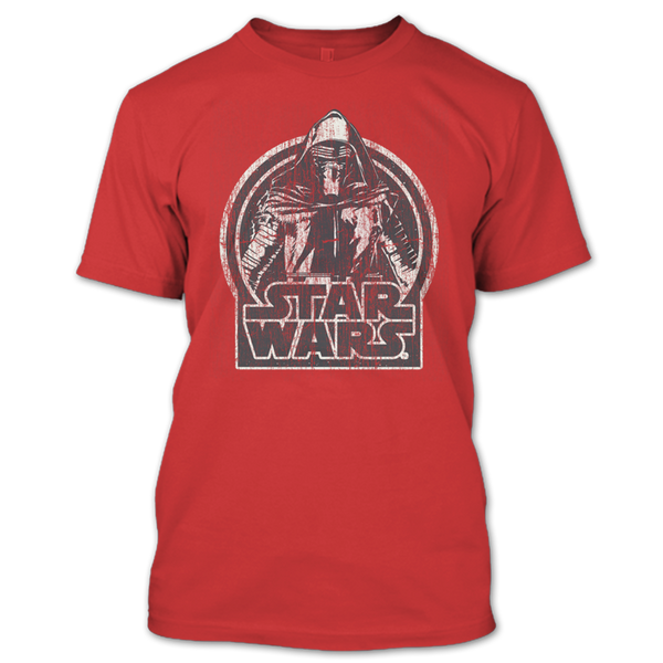 A black t-shirt with the shopify logo