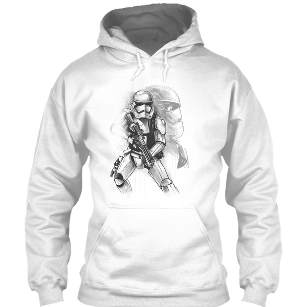 A black t-shirt with the shopify logo