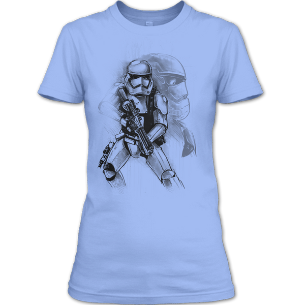 A black t-shirt with the shopify logo