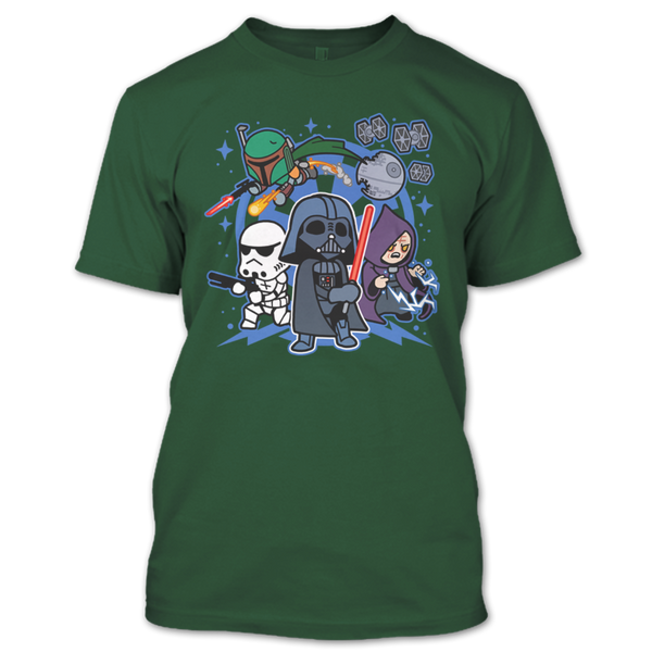 A black t-shirt with the shopify logo