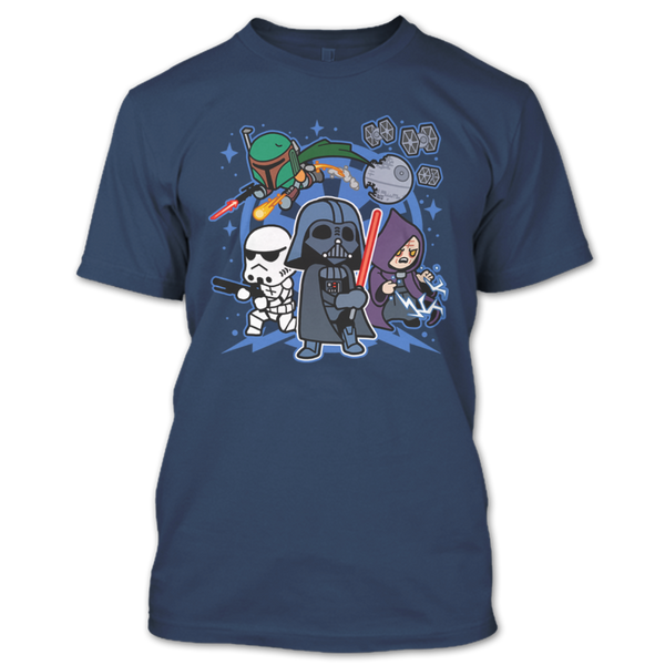 A black t-shirt with the shopify logo