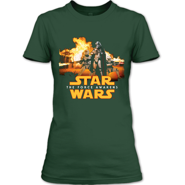 A black t-shirt with the shopify logo