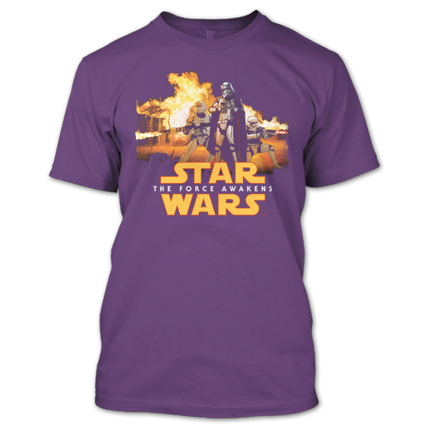 A black t-shirt with the shopify logo