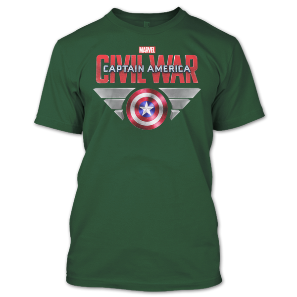 A black t-shirt with the shopify logo